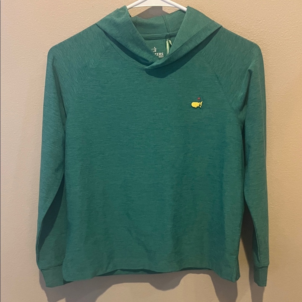 Masters Kids Green Hoodie with Yellow Logo Size Medium New!